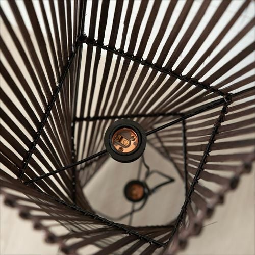 フロアライト ツイストタイプ Lサイズ バンブー製 LED 対応 高さ約