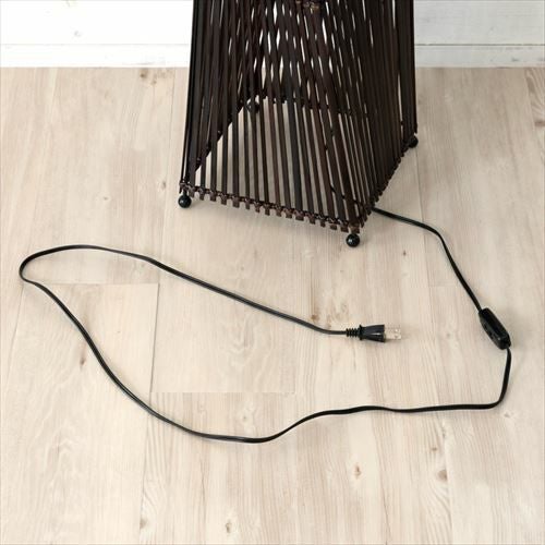 フロアライト ツイストタイプ Lサイズ バンブー製 LED 対応 高さ約