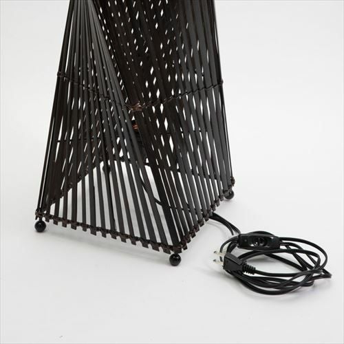 フロアライト ツイストタイプ Mサイズ バンブー製 LED 対応 高さ約60cm