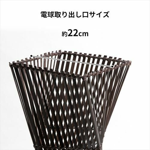フロアライト ツイストタイプ Mサイズ バンブー製 LED 対応 高さ約60cm