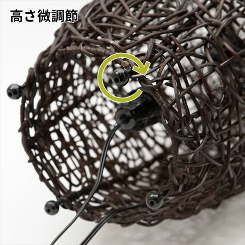 フロアライト リゾート 照明 ライト コクーンタイプ Mサイズ 籐 ラタン