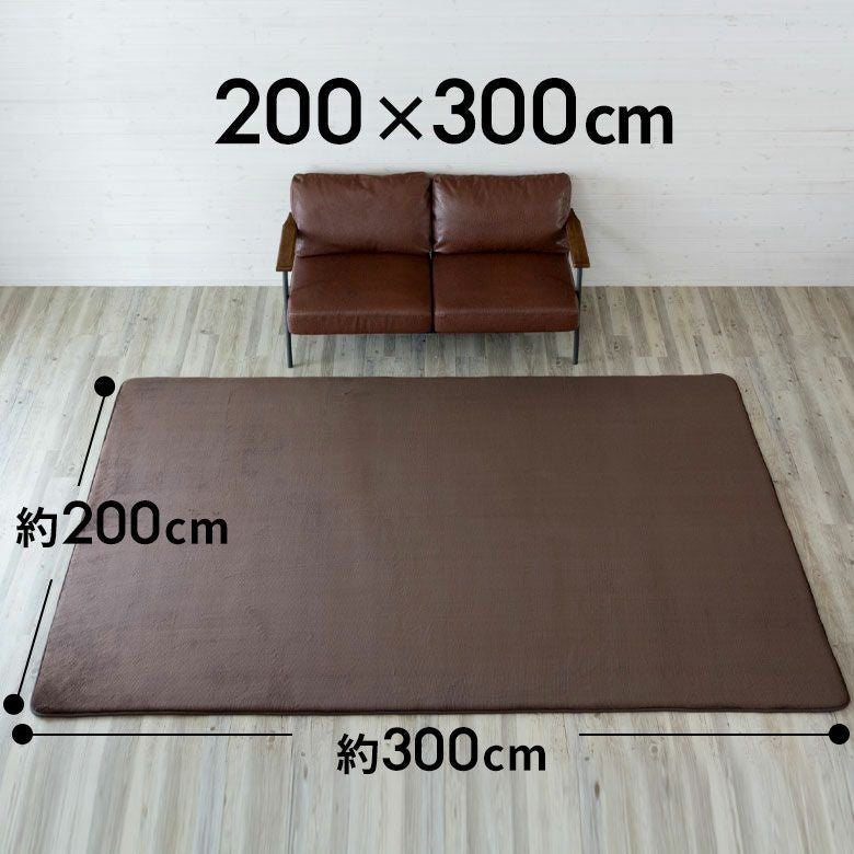 【クリーニング済】低反発ラグ ラグマット 厚さ 28mm 200×300 低反発ラグマット モフィネ 200×300cm 厚さ28mm。低反発ウレタンで足腰