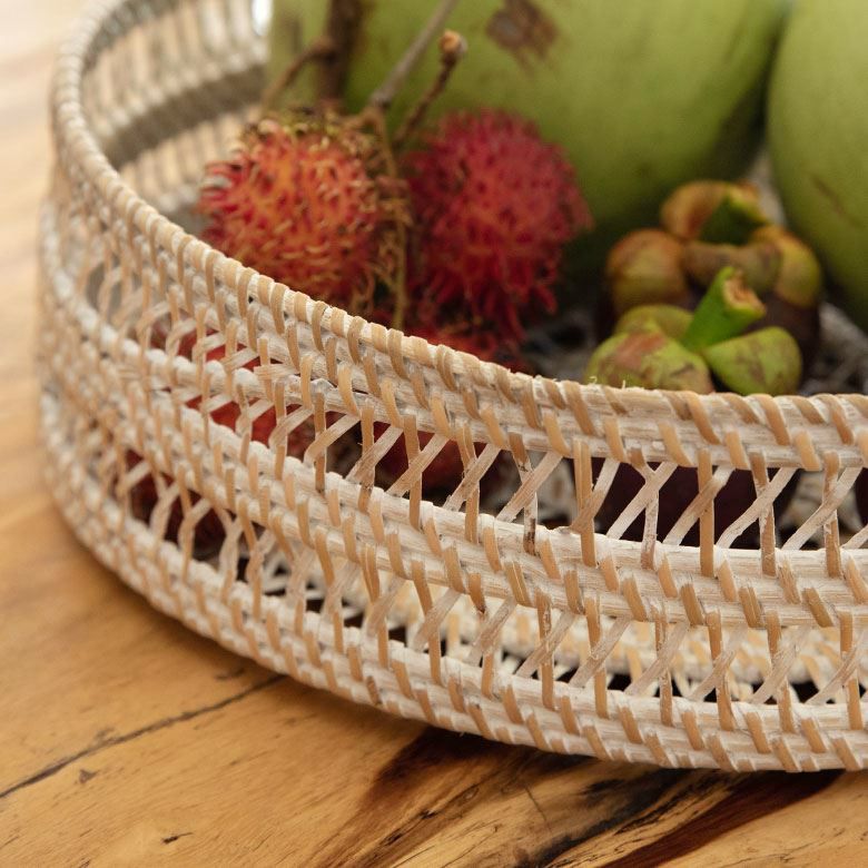 トレイ トレー ラウンドトレイ ラタン製 ボウル かご カゴ 収納
