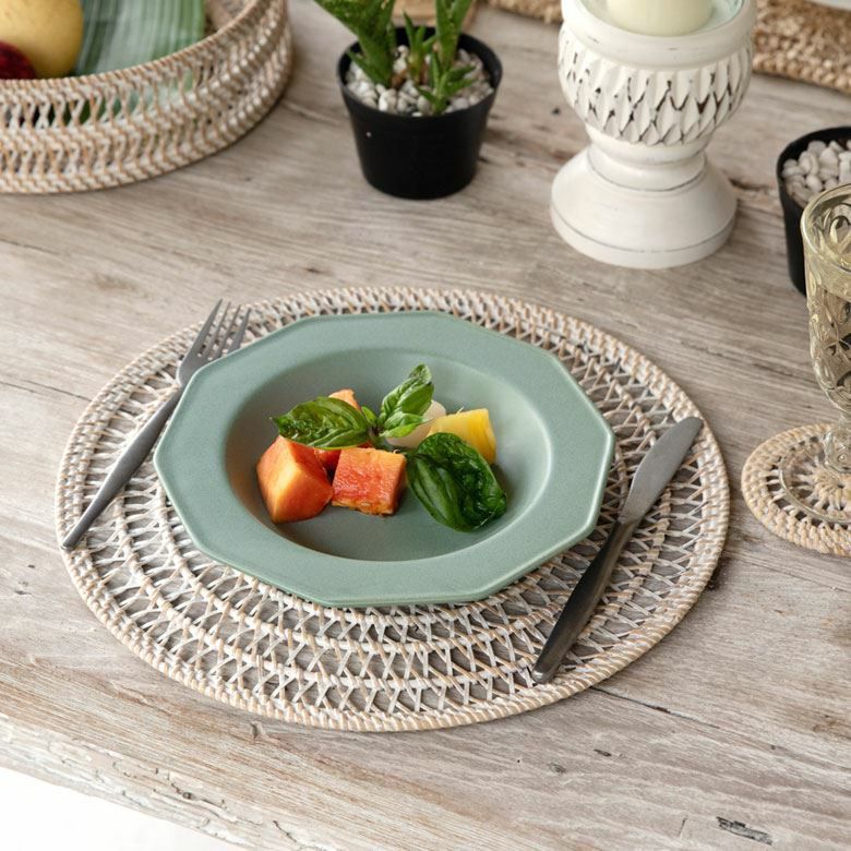 ランチョンマット ラタン製 ランチマット プレースマット プレイス