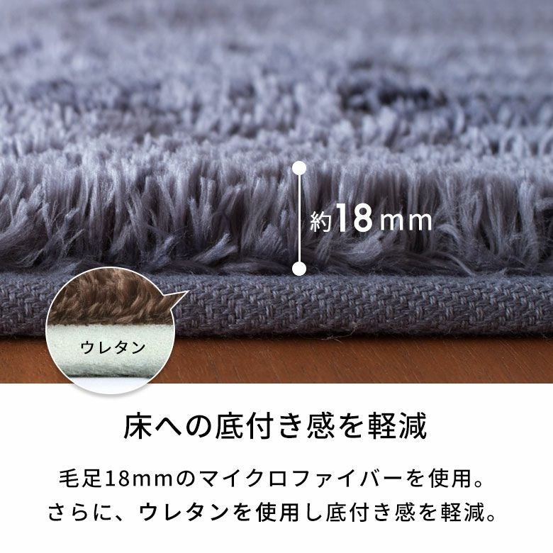 【お引き取り限定】えらべる２色　霜降り風　ロングマイクロファイバー　マーブルラグ　185x235cm　モスグリーン・ネイビー　新品 ラグ 2畳 洗える 185×185cm （ミラBL） アンティーク ブルー 花柄