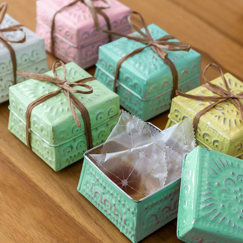 小物入れ 蓋付き 正方形 Sサイズ ソカシ アルミ製 型押し