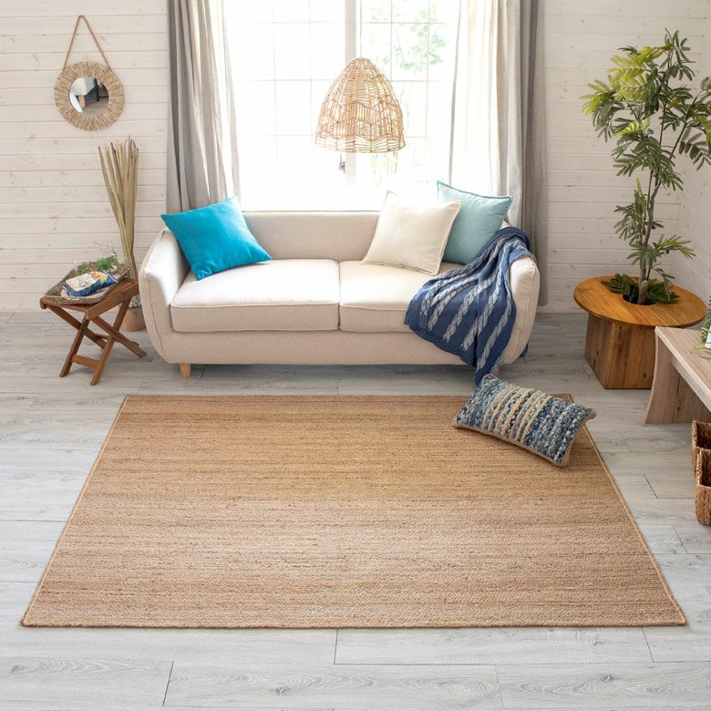 ラグ ラウンド ジュートラグ 約140×200cm [34414] 【 ラグマット