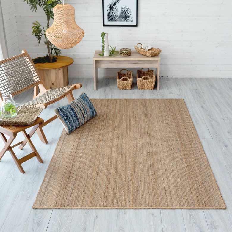 ラグ ラウンド ジュートラグ 約140×200cm [34414] 【 ラグマット