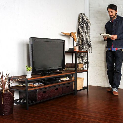テレビ台 テレビボード ブラックアイアンフレーム家具(63081) タバス