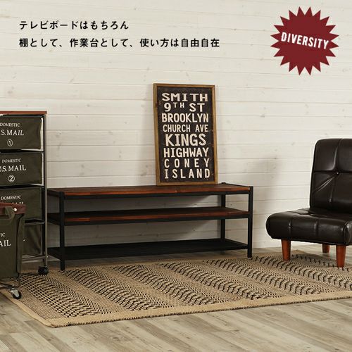 テレビ台 テレビボード ブラックアイアンフレーム家具(63081) タバス