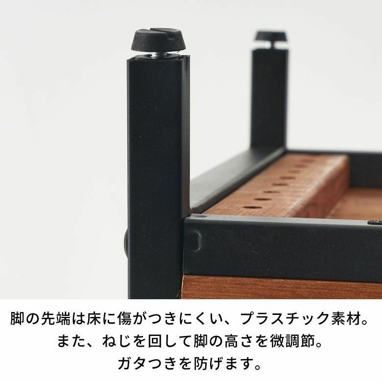 グランピエ鉄もの大皿立てと鉄物ハンガーラック全４点 ≪ハンガーラック≫【黒皮仕様 アイアン/ブラックチェリー/2サイズ