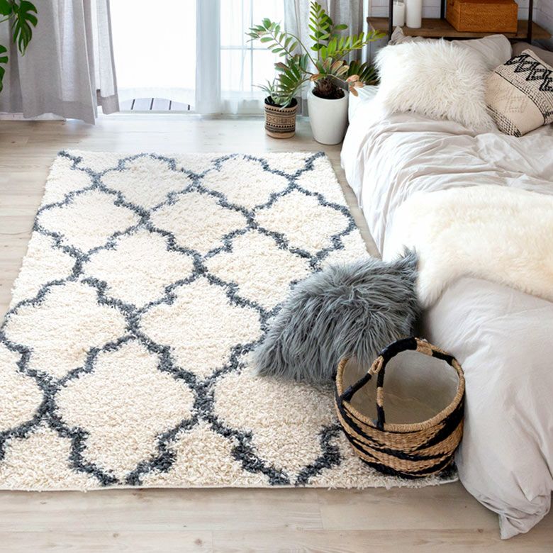 ラグ ラグマット 130×190cm エジプト製 ベニオワレン風 ホワイト