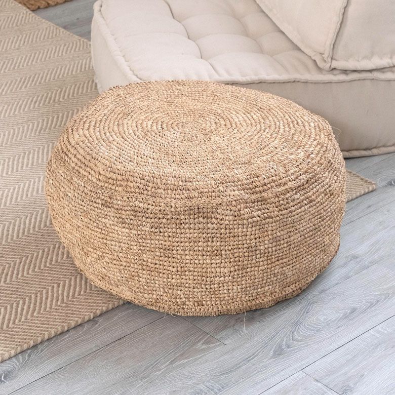 フロアクッション ラフィア 約 W 70 × H 32 クッション 座布団 [13881