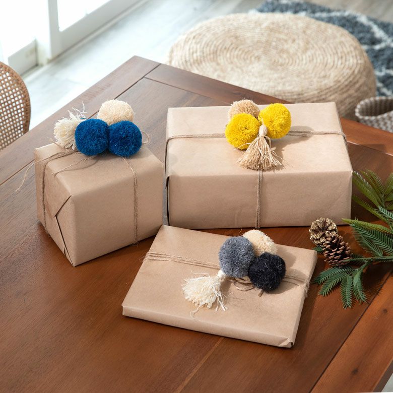 チャーム ポンポン アクセサリー ラフィア製 [13882] 【 バッグ