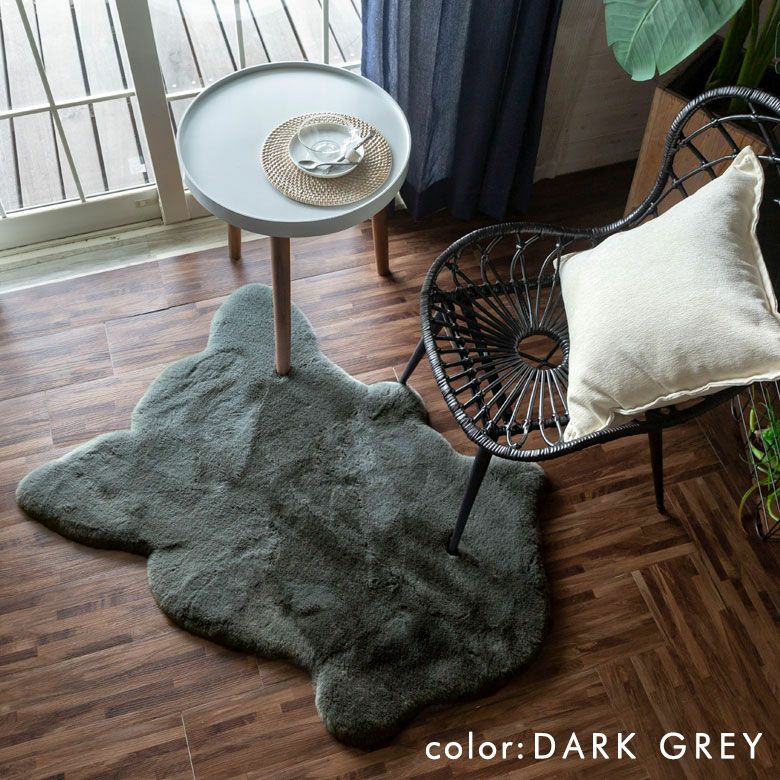 ラグ ラグマット 約70×100cm フェイクファー ムートン風ラグ ムートン