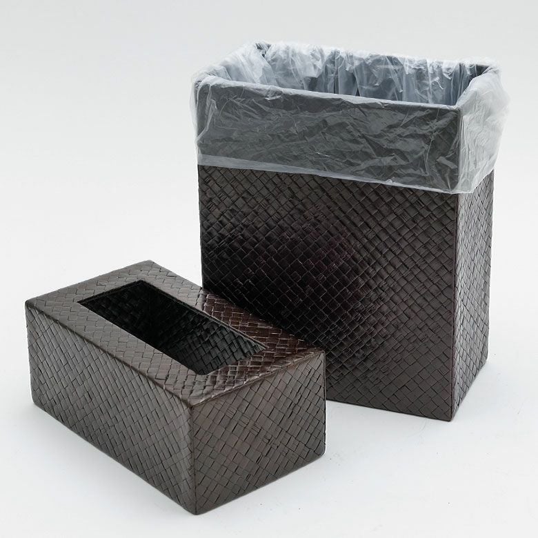 ゴミ箱パンダン製正方形中の袋が見えない被せるタイプ[set-11560set-11561set-11562]【ダストボックスアジアンバリ雑貨アジアン雑貨おしゃれボックス見えないモダンエスニックナチュラルゴミ箱ごみ箱インテリア寝室アジアン雑貨】