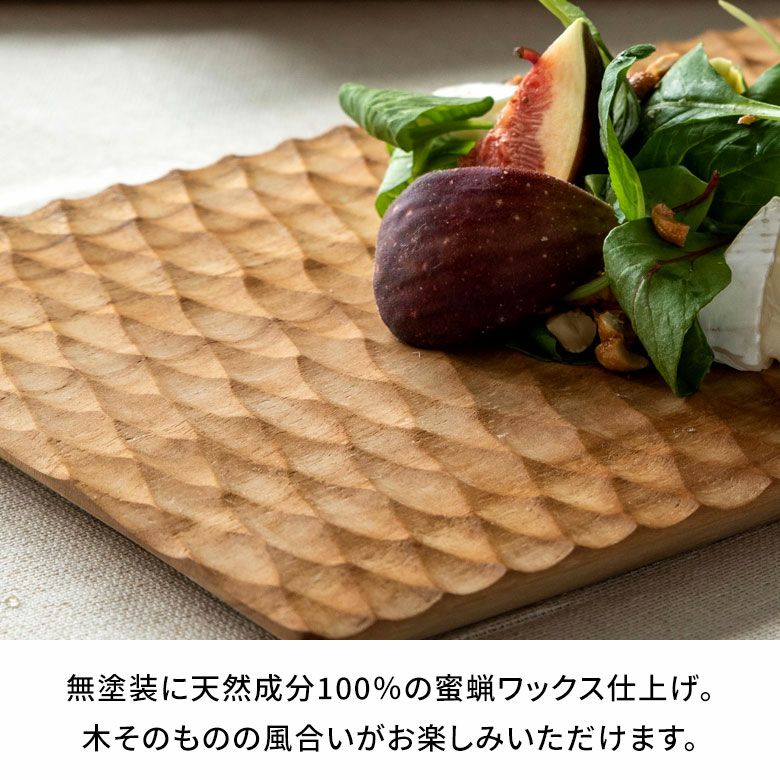 カッティングボード プレート 木製 チーク ウッド 約 W 19 × D 28