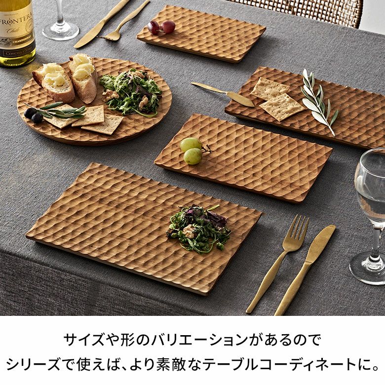 n(7654) カッティングボード 木製 5枚セット Ｗ520Ｄ220Ｈ15 飲食店 カフェ 業務用 おしゃれプレート 店舗用品 サーフボード型 カッティングボード プレート 木製 チーク ウッド 約 W 19 × D 28