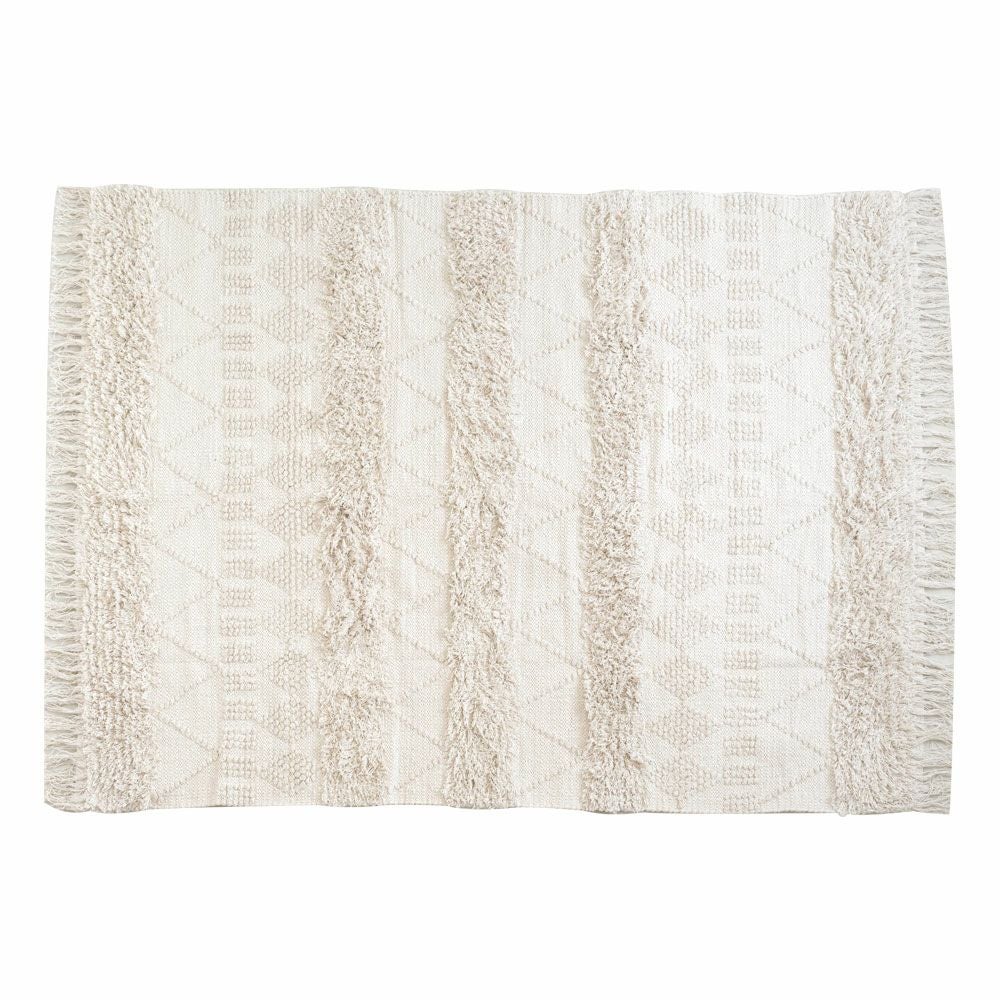 ラグ ラグ ラグマット 140×200cm ホワイト アイボリー BOHO [34424