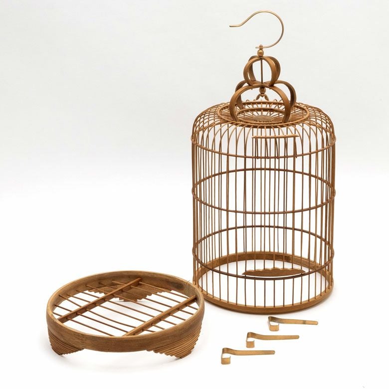 鳥かご 竹 バンブー ナチュラル Sサイズ フック 吊り下げ つりさげ