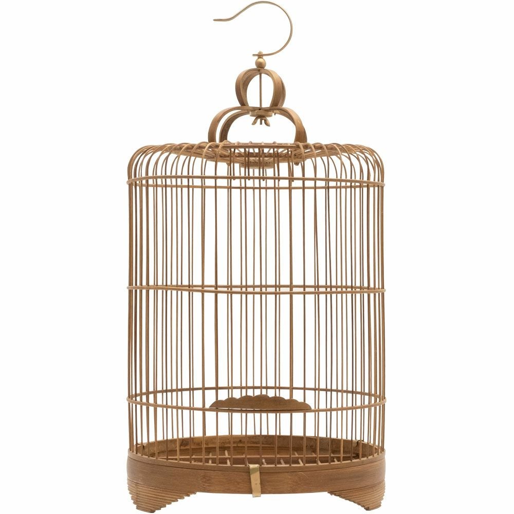 鳥かご 竹 バンブー ナチュラル Mサイズ フック 吊り下げ つりさげ