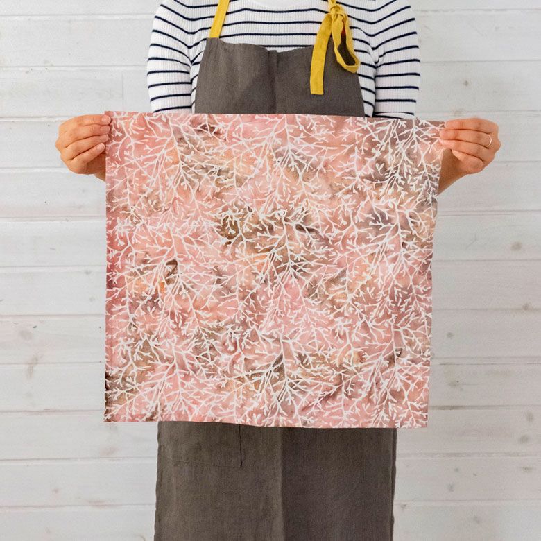 手染めバティックのアジアンナプキン 更紗柄 約45×45cm [13848] | バリ