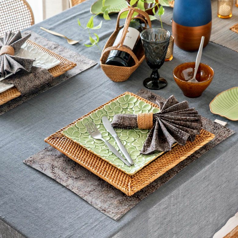 メール便対応】ランチョンマット バティック 布 さらさ 更紗