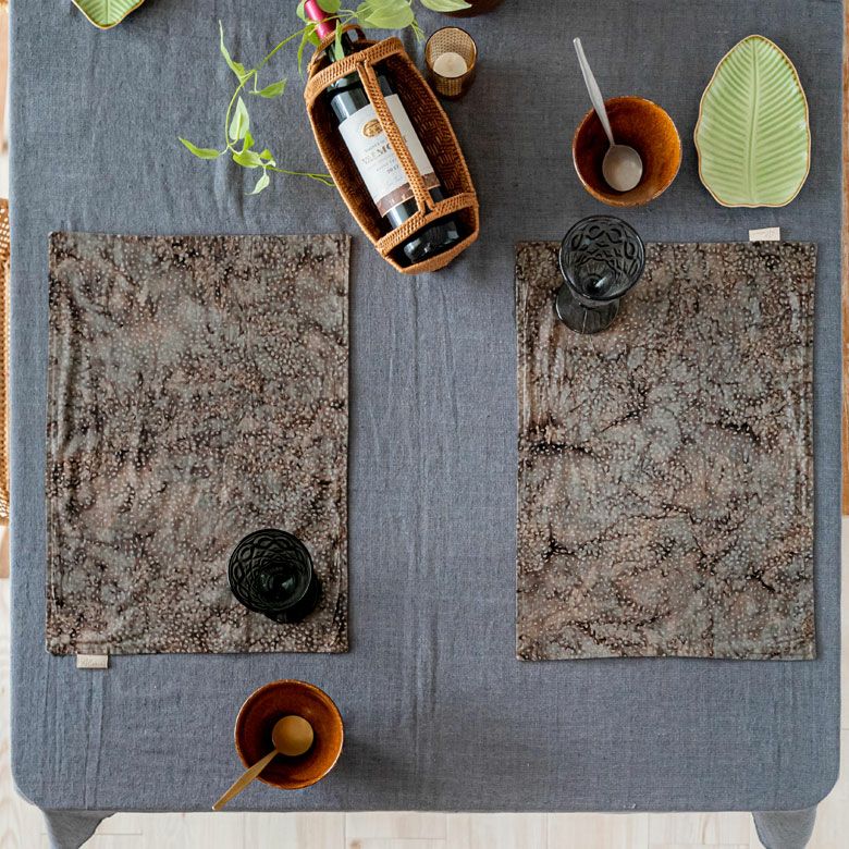 メール便対応】ランチョンマット バティック 布 さらさ 更紗