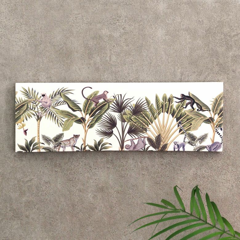 アートパネル ボタニカル 動物 植物 ヤシの木 イラスト アートフレーム