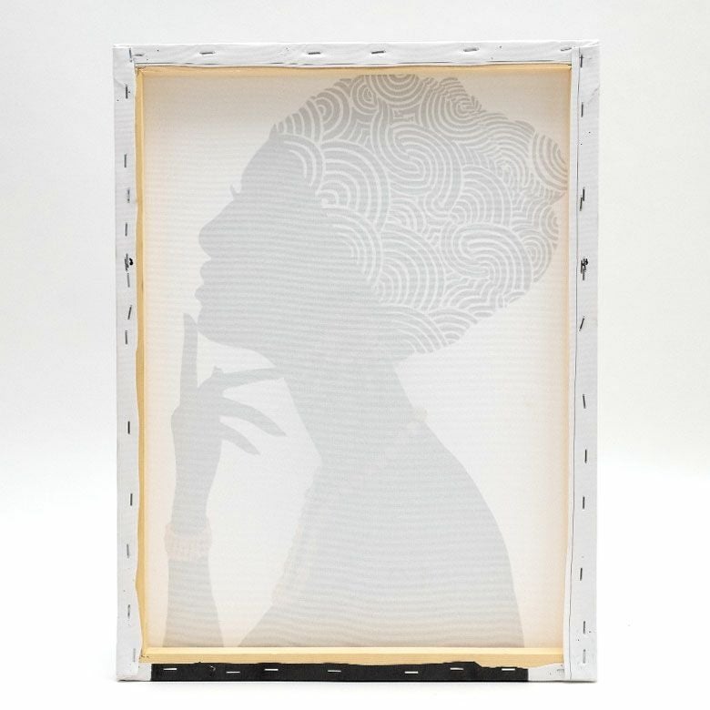 アートパネル 女性 横向き キャンパス 幅37.5cm 高さ50cm アフリカン