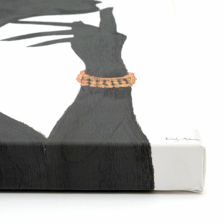 アートパネル 女性 横向き キャンパス 幅37.5cm 高さ50cm アフリカン