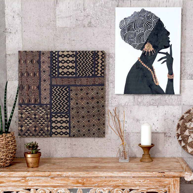 アートパネル ネイティブ柄 キャンパス 幅50cm 高さ50cm 正方形