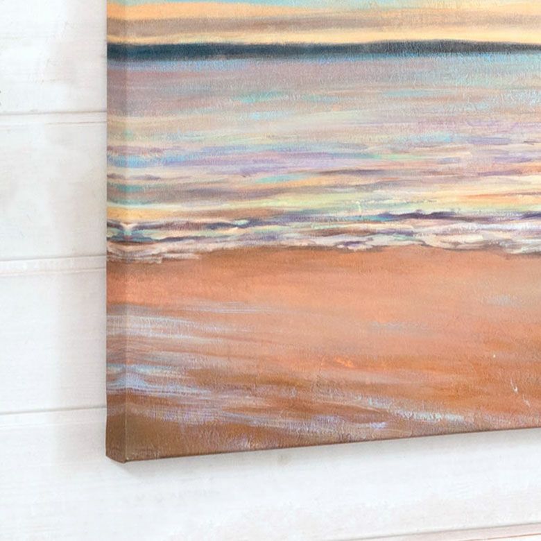 アートパネル 海 キャンパス 幅80cm 高さ40cm 絵 夕日 サンセット