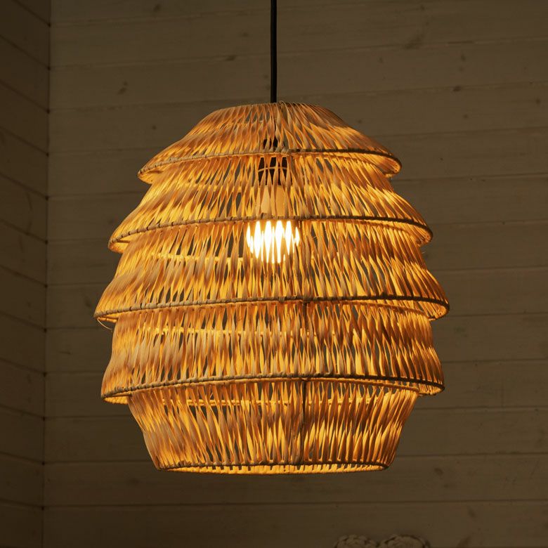 ランプシェード ペンダントランプ 照明 ラタン 籐 ランプ ライト