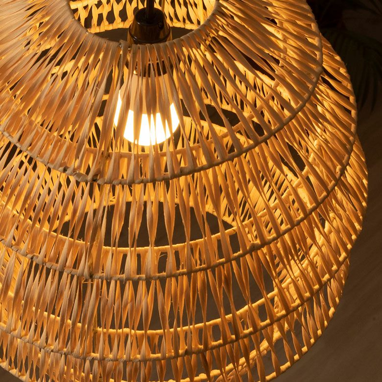 ランプシェード ペンダントランプ 照明 ラタン 籐 ランプ ライト