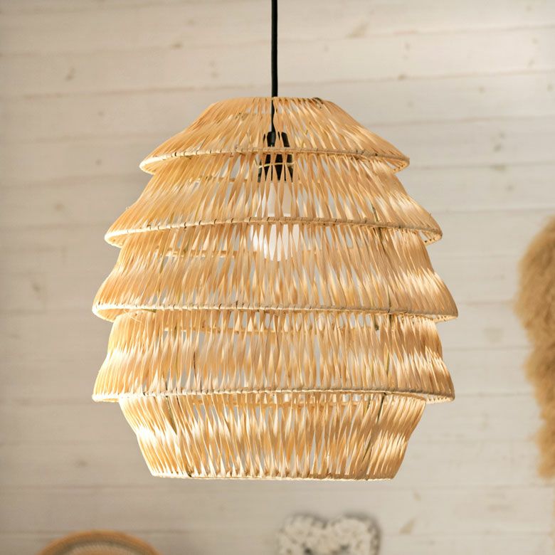 ランプシェード ペンダントランプ 照明 ラタン 籐 ランプ ライト
