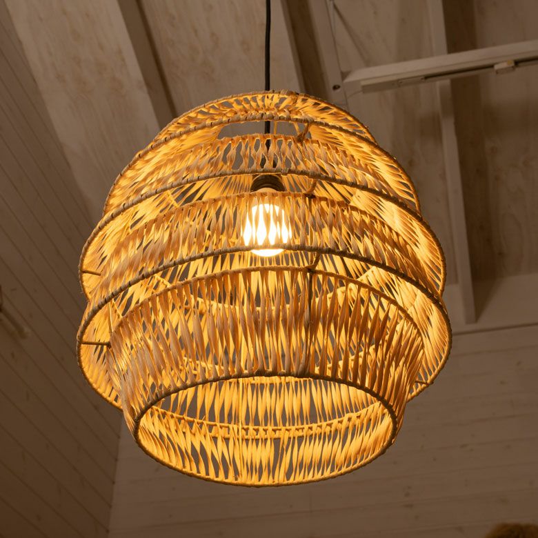 ランプシェード ペンダントランプ 照明 ラタン 籐 ランプ ライト
