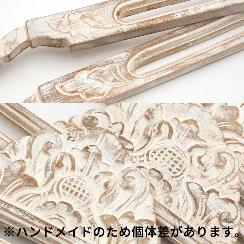 イカットハンガー アンティーク風 木彫り 彫刻 レリーフ タペストリー