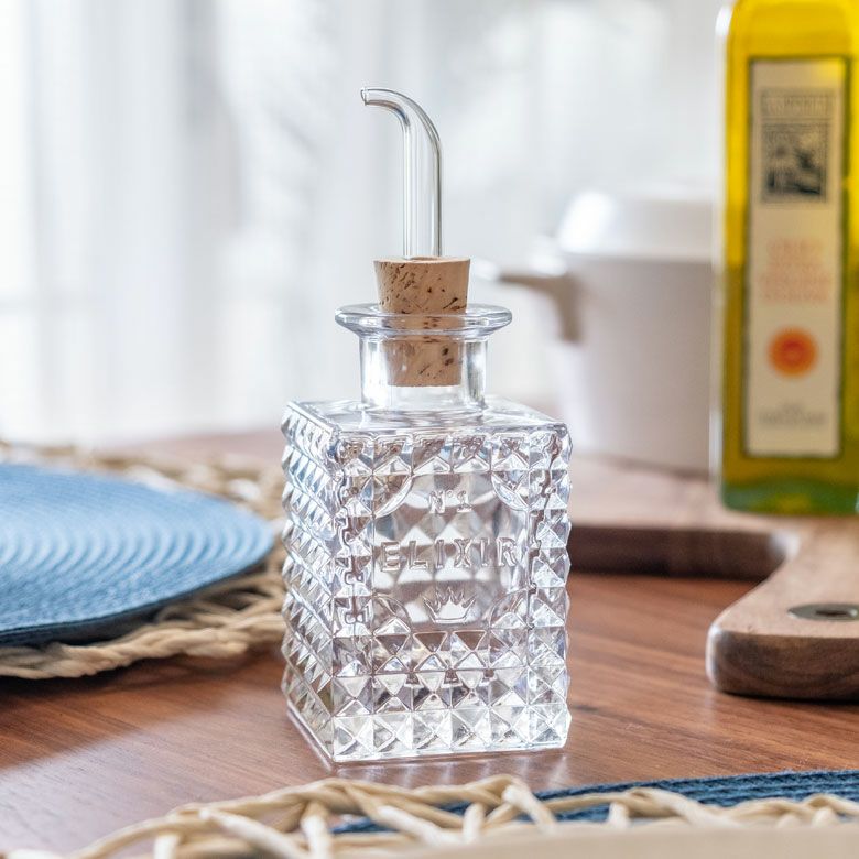 ボトル オイルボトル ビネガーボトル ポアラー付き ガラス クリア