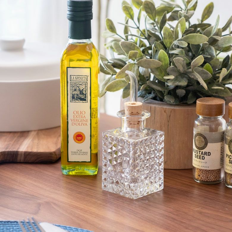 ボトル オイルボトル ビネガーボトル ポアラー付き ガラス クリア