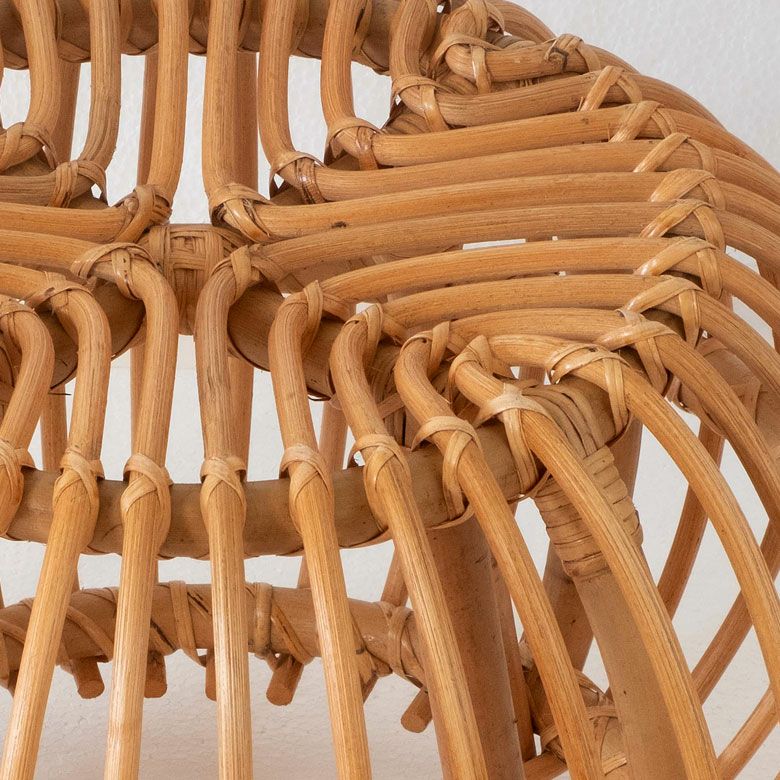 スツール ラタン オットマン サイドテーブル W 45cm D 45cm H 30cm