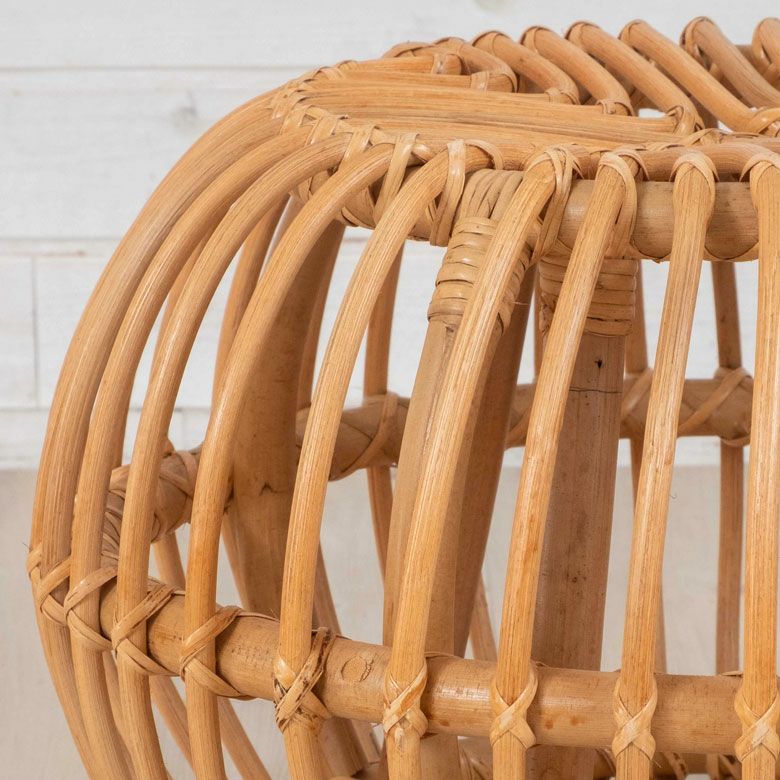 スツール ラタン オットマン サイドテーブル W 45cm D 45cm H 30cm