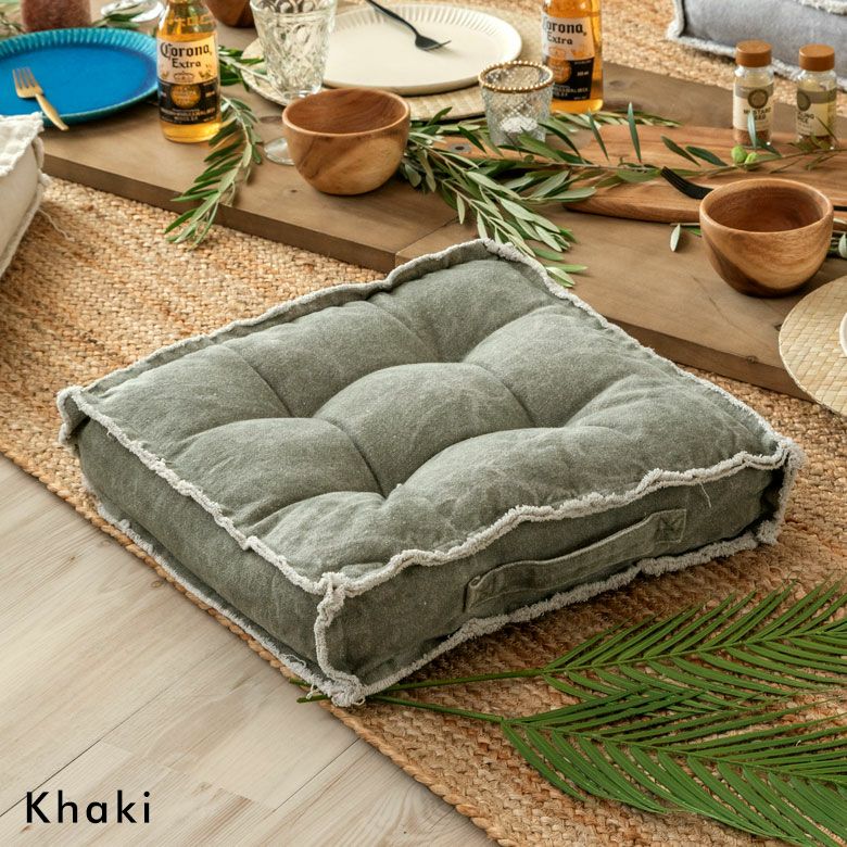 フロアクッション クッキークッション ビスケットクッション 無地