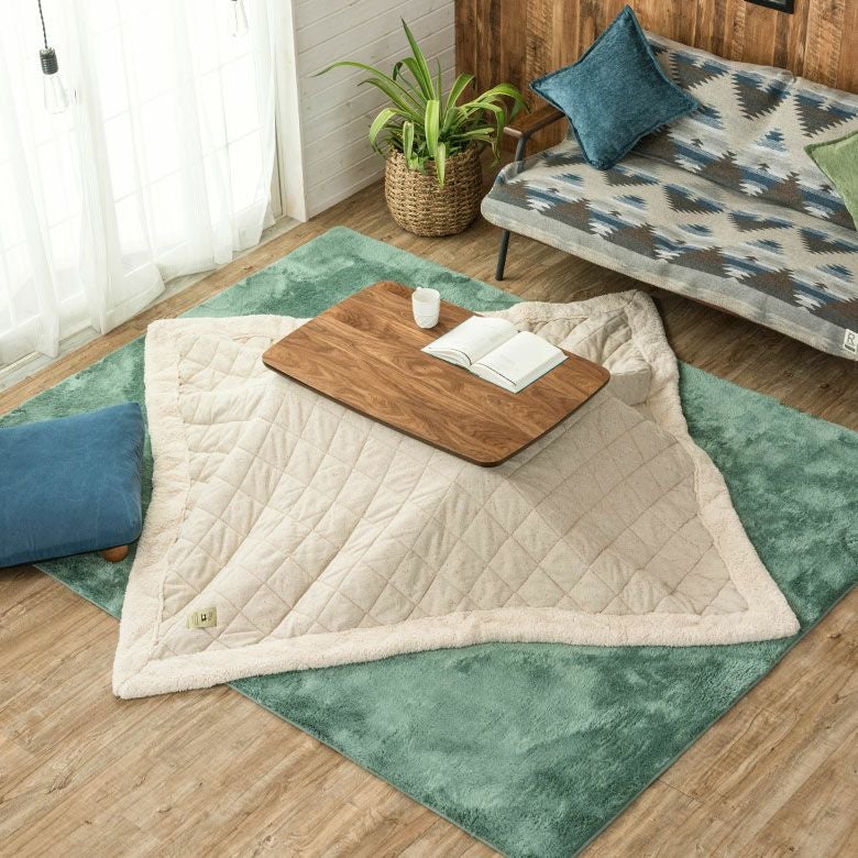 こたつ布団 正方形 幅 190×190cm 無地[ベージュ ブラウン](91013