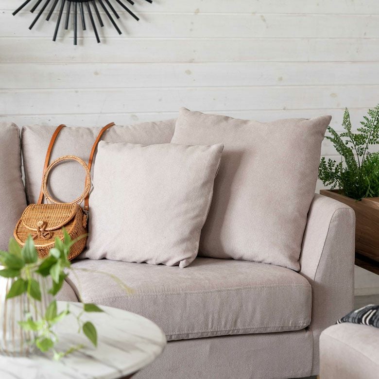 ソファ ソファセット カウチ ポリエステル ベージュ グレー [91491