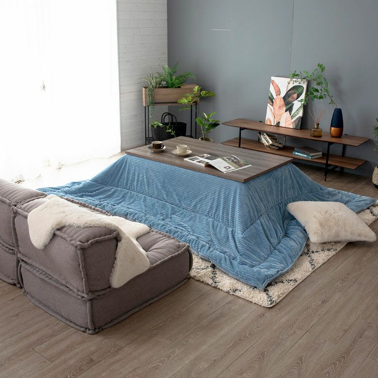 こたつ コタツ テーブル スチール脚 木目調 長方形 W 115 × D 70