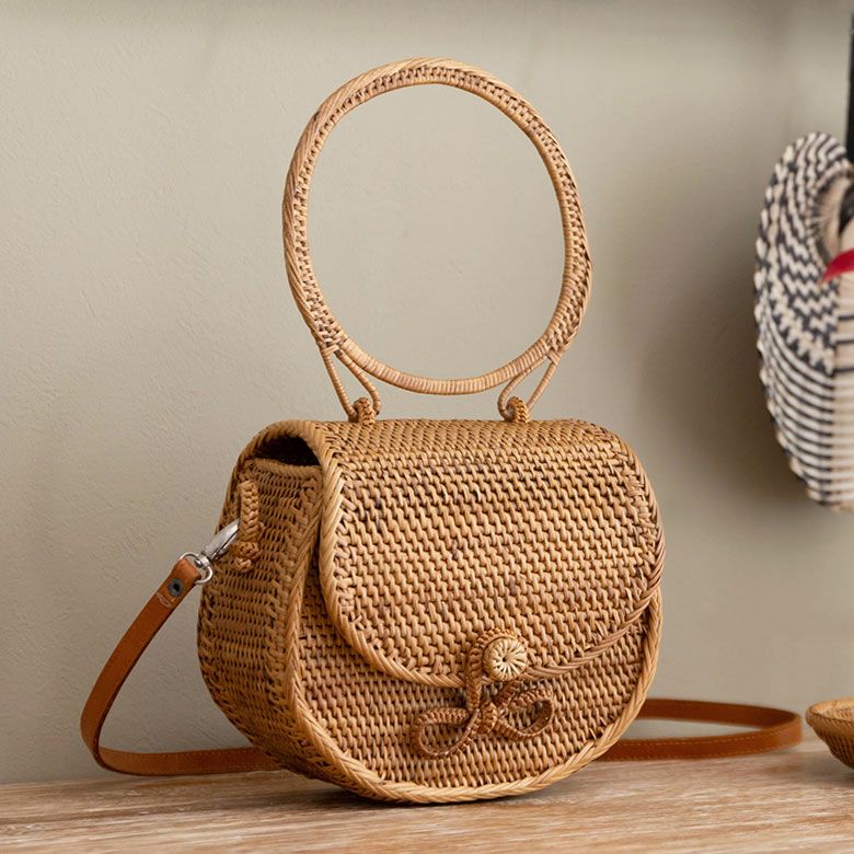 かごバッグ アタバッグ かご バッグ ハンドバッグ 約 W 15cm D 8cm H