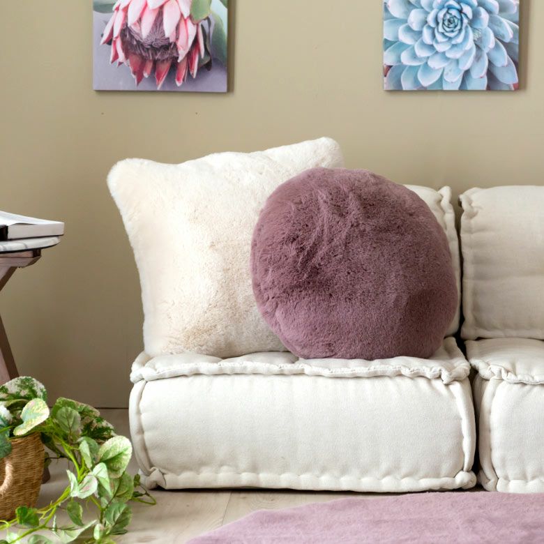 クッション ラウンドクッション ラウンド 丸 約 直径 45cm フェイク