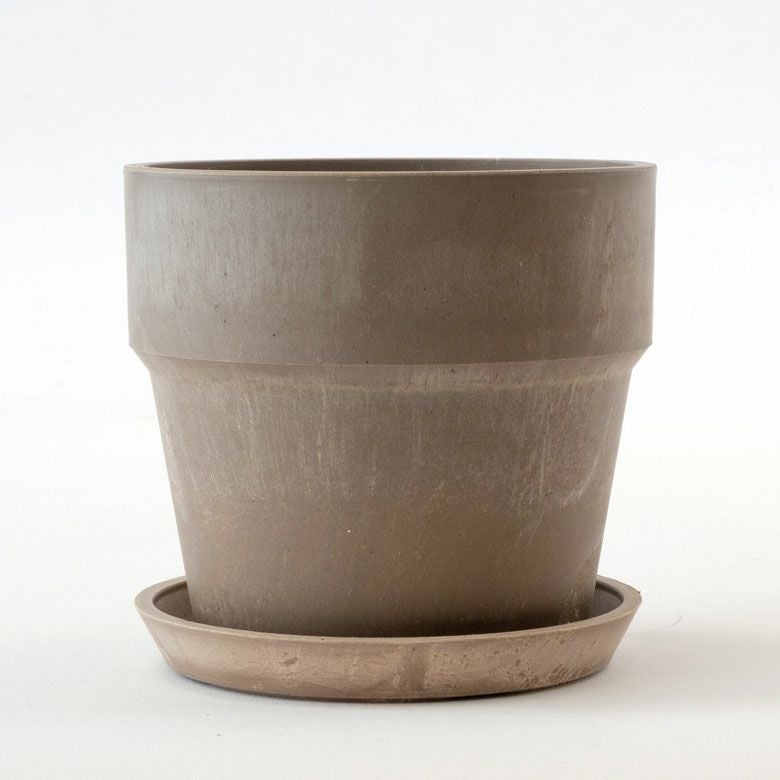 植木鉢 プランツポット 4号鉢 プラスチック 無地 受け皿付き [90308