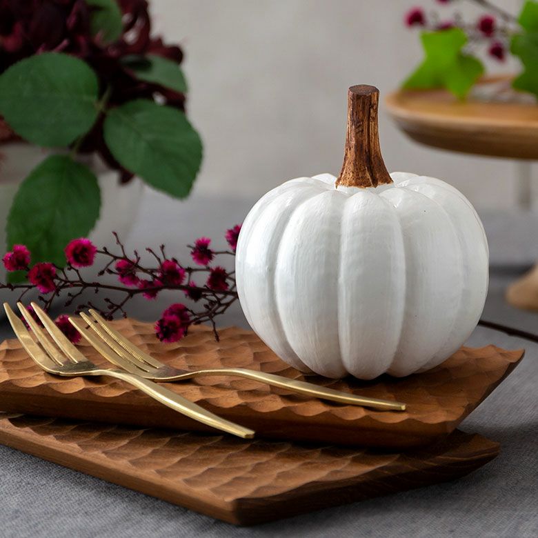 オブジェ パンプキン Sサイズ ホワイト 白 ハロウィン クリスマス W